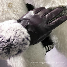 Luxury High Quality winter warm real fur gloves